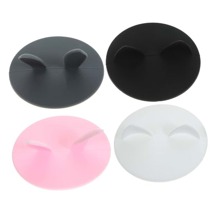 4-Piece Rabbit Ear Silicone Cup Lids, Animal Ear Design, Reusable Dustproof Covers