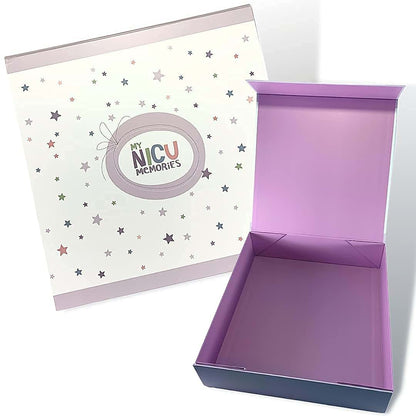 Every Tiny Thing My NICU Memories Keepsake Box - Magnet Closure Box for Storing NICU Memorabilia (White, Large)