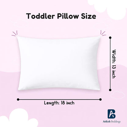 Atiksh Beddings™ Pack of 2 13x18 Inch Toddler Travel Pillow Cases – 100% Soft Egyptian Cotton, 600 Thread Count with (photo 2)