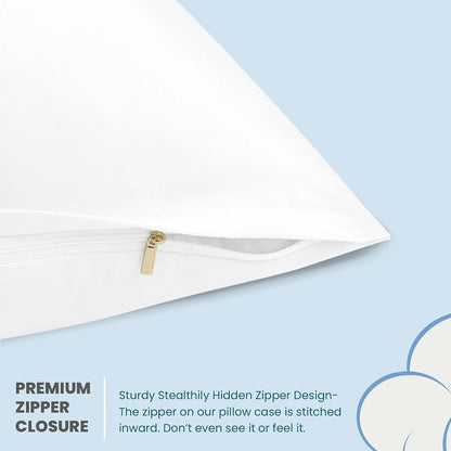 The Sky Bedding 100% Egyptian Cotton Zipper Closure Toddler Pillowcases Sage Green 2 Pack (photo 4)