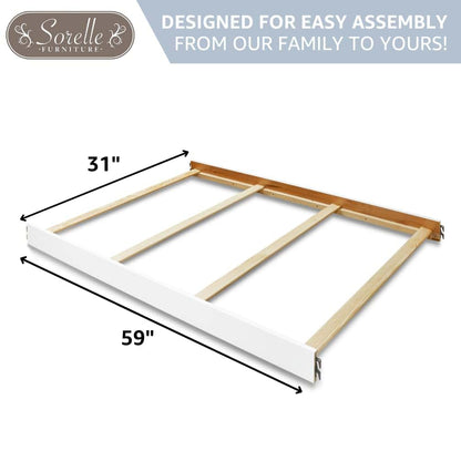 Sorelle Furniture Toddler & Full-Size Bed Adult Rails, Conversion Kit, Wood Bed Rail for Crib, Converts to Toddler Bed