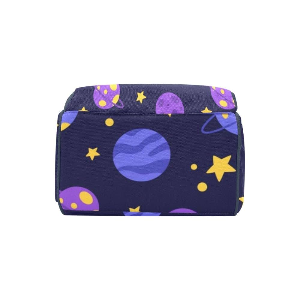 NZOOHY Space Planets and Stars Personalized Diaper Bag Backpack,Custom Name Diaper Backpack Nursing Baby Mommy Bag for (photo 4)
