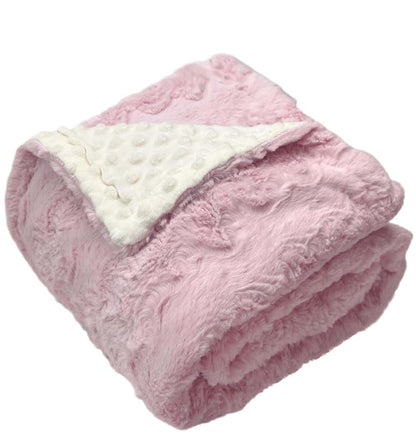 Buttzo Baby Blanket For Newborns And Toddlers, Minky Dot Reversible Design