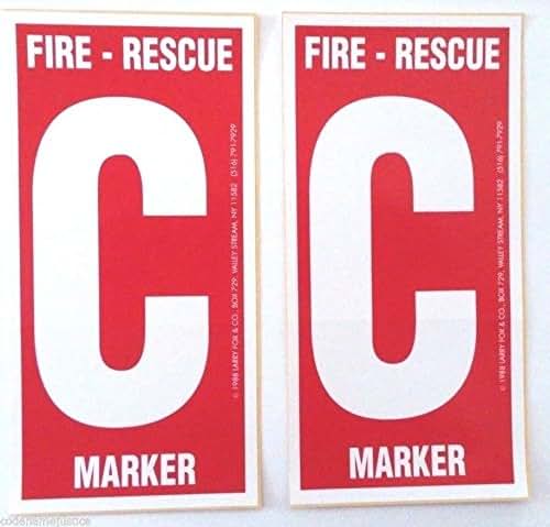 Perfectly Safe 2 Pack Child Finder Decals for Windows Alert Fireman of Child Inside