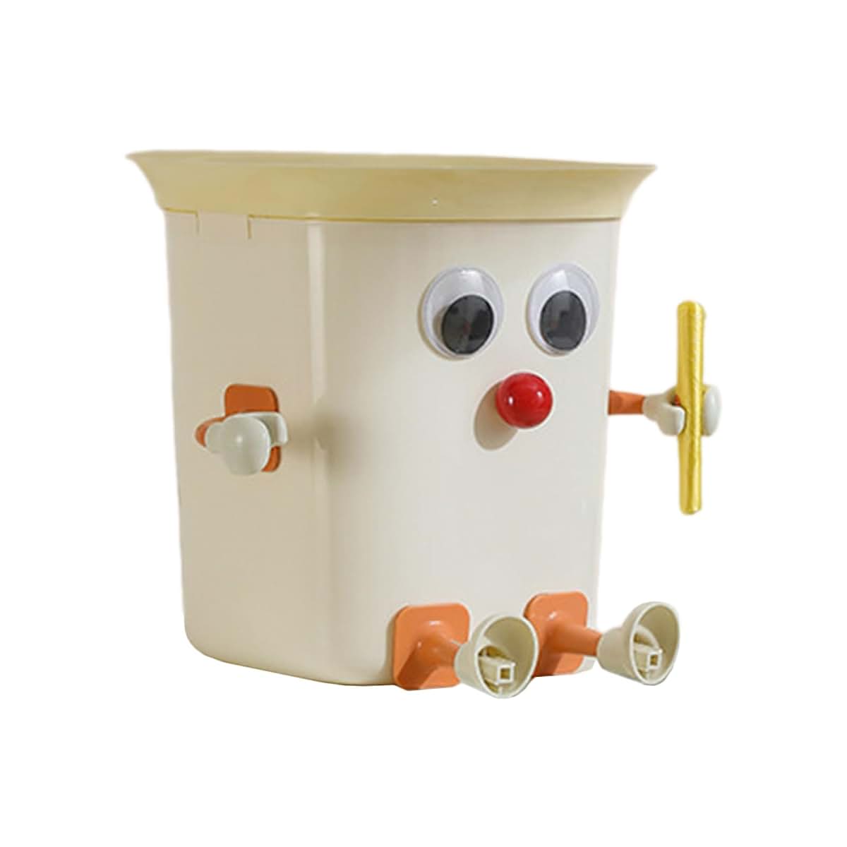 Psdndeww Large Capacity Trash Bin With Feet And Handle (photo 4)