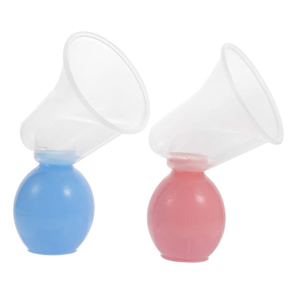 Manual Breastmilk Sucker Hand Pump with Silicone Trumpet Cover, 6 Sets