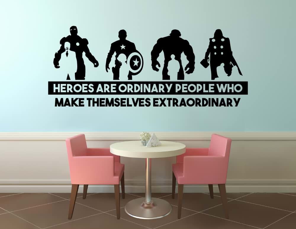 All Things Valuable Heroes Quote Vinyl Wall Decal (14x20 Inch) (photo 2)