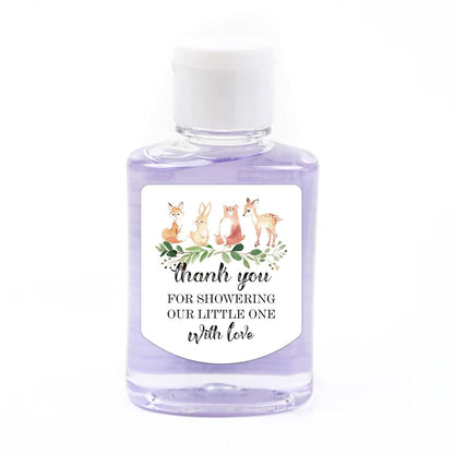 Hand Sanitizer Labels Thank You for Showering Our Little One with Love Stickers Green 1.26 x 1.39 Inch 36 Count