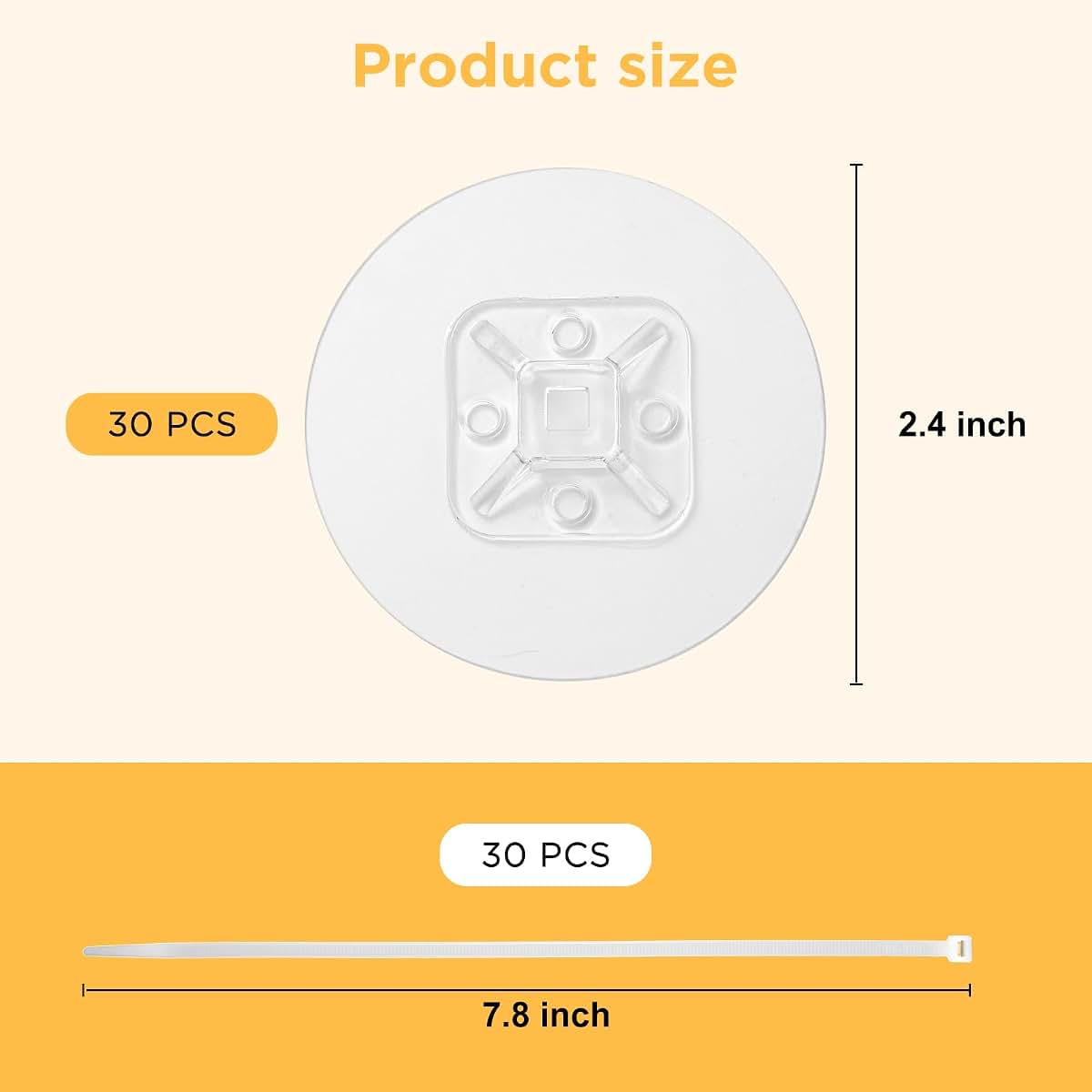 30PCS No Drill Adhesive Furniture Anchors for Baby Proofing