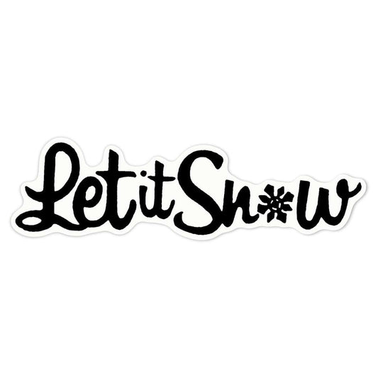 Azeeda Let It Snow Vinyl Sticker White 21cm