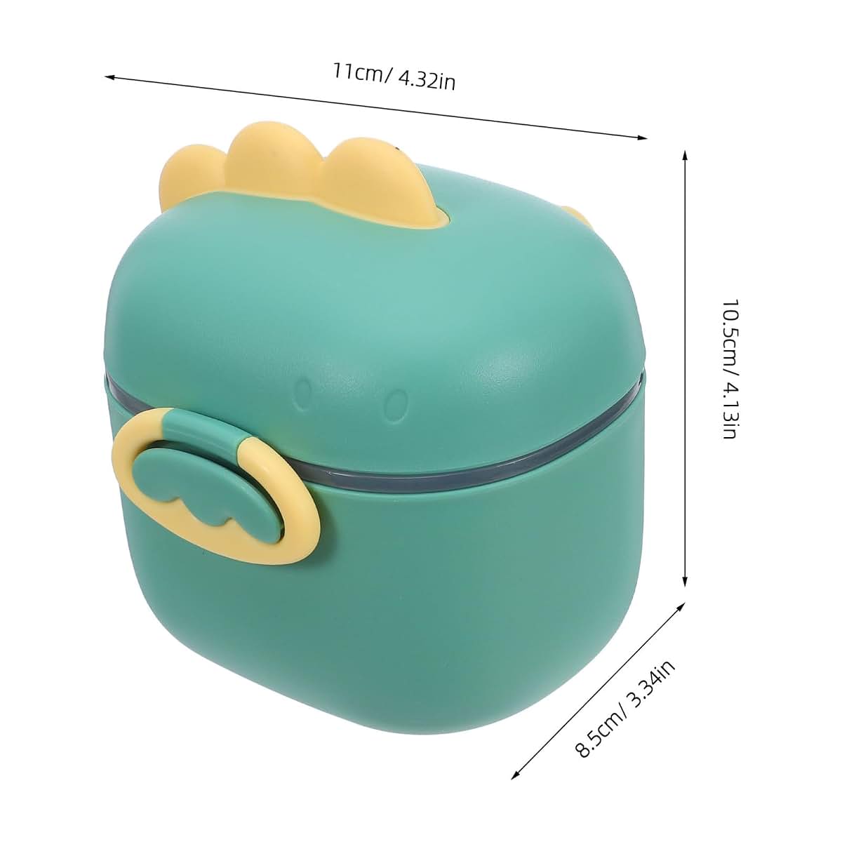 BabyOneStop Green PP Milk Powder Box with Spoon for Travel Formula Storage