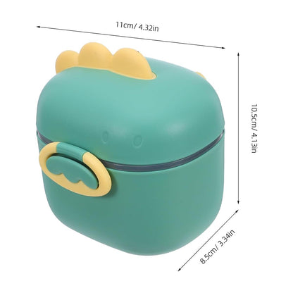 BabyOneStop Green PP Milk Powder Box with Spoon for Travel Formula Storage