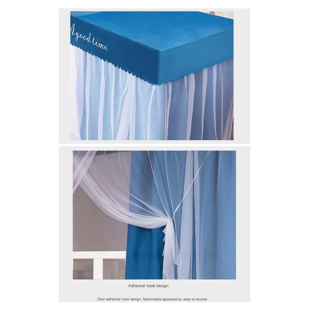 JBJIABAIHUO Student Shading Mosquito Net Multi Function Easy Install Single Door Color Matching Double Layer Polyester (photo 3)