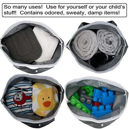 MOM & BAB Wet Bag for Baby Cloth Diapers, Wet Dry Bag Wet Swimsuits and Towels, Breast Pump Parts, Travel, Gym, Yoga (photo 4)