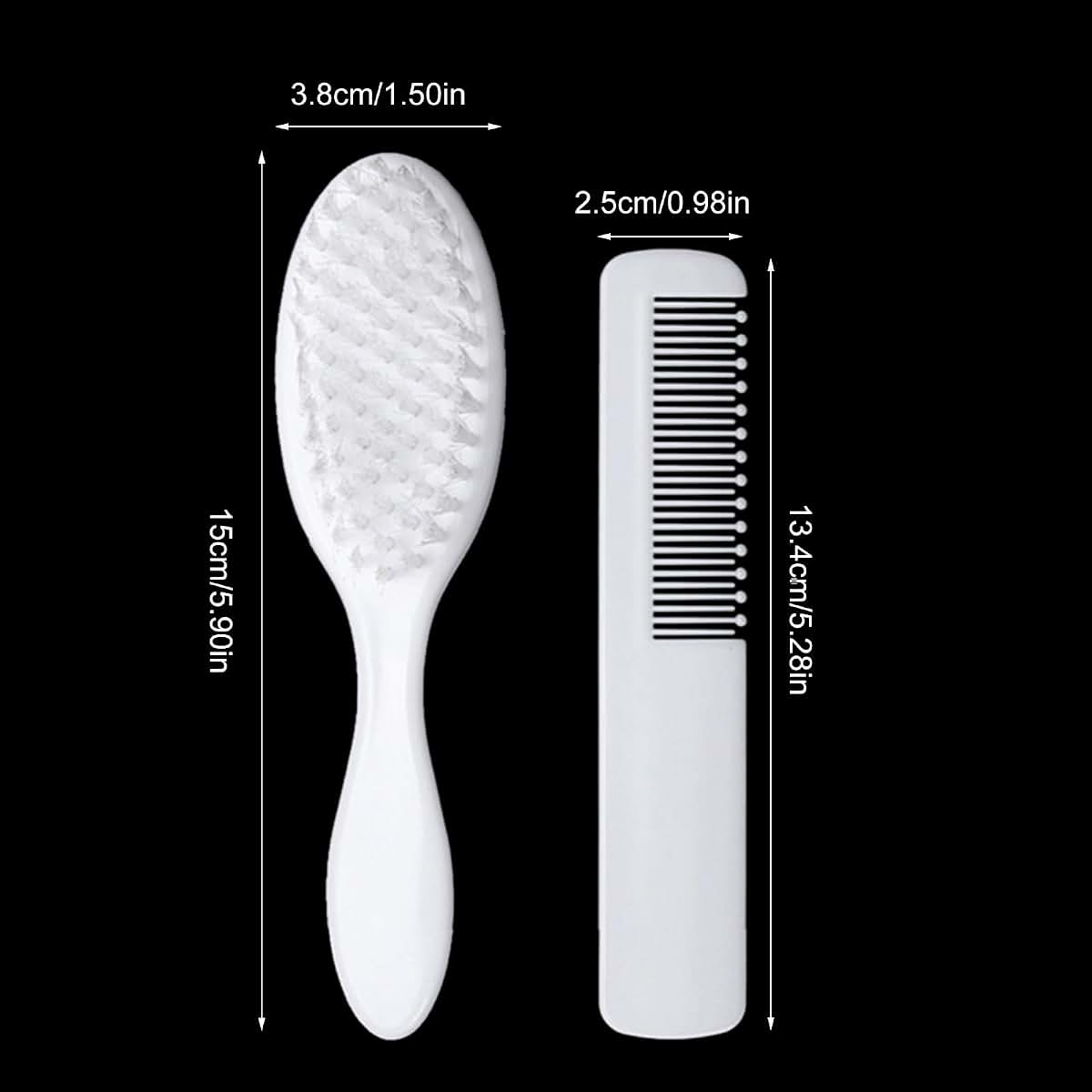 DIIOOMIEEU Brush & Comb Set Children Hair Brush Soft Bristle Caps Hair Brush for Toddler Infant Head Massage (photo 3)