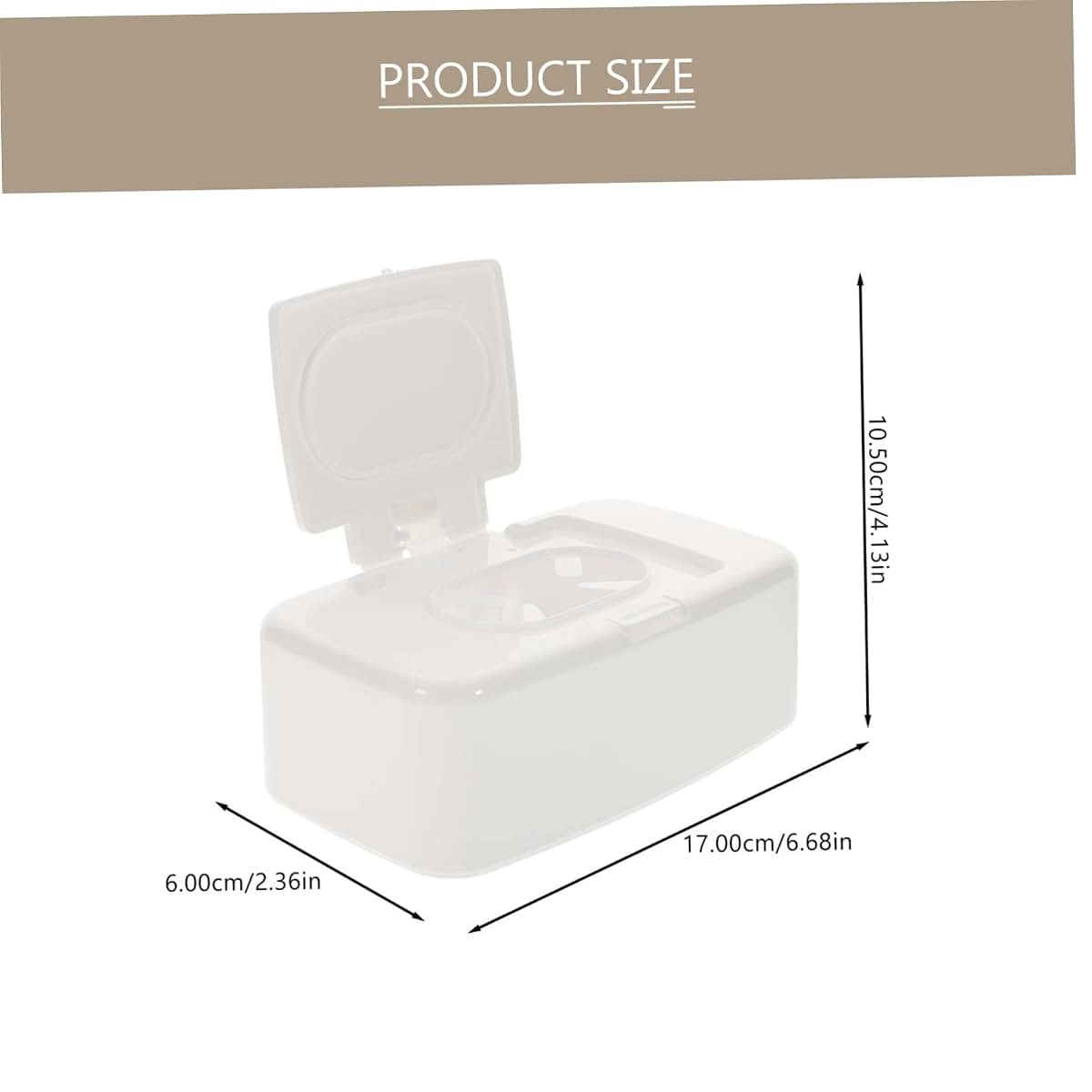 BabyOneStop Button Press Wipe Box Dispenser with Lid, PP White, Portable Wipes Holder