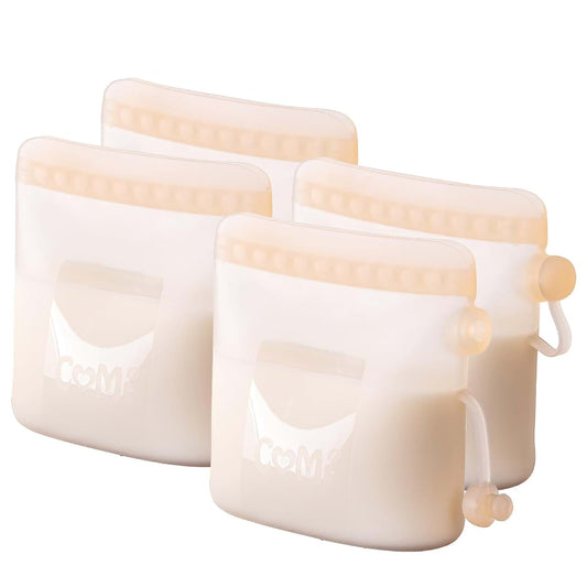 Comi Silicone Breast Milk Storage Bags, 9oz Reusable Pouches