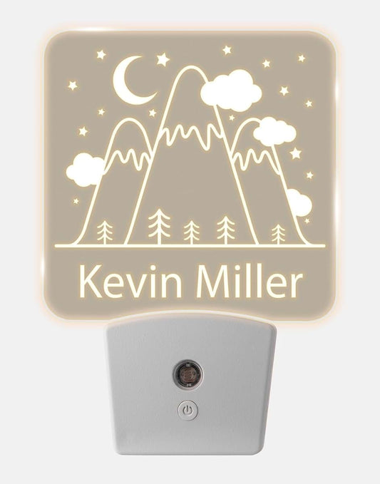 With Love From Julie Personalized Mountains Night Light For Kids Bedroom