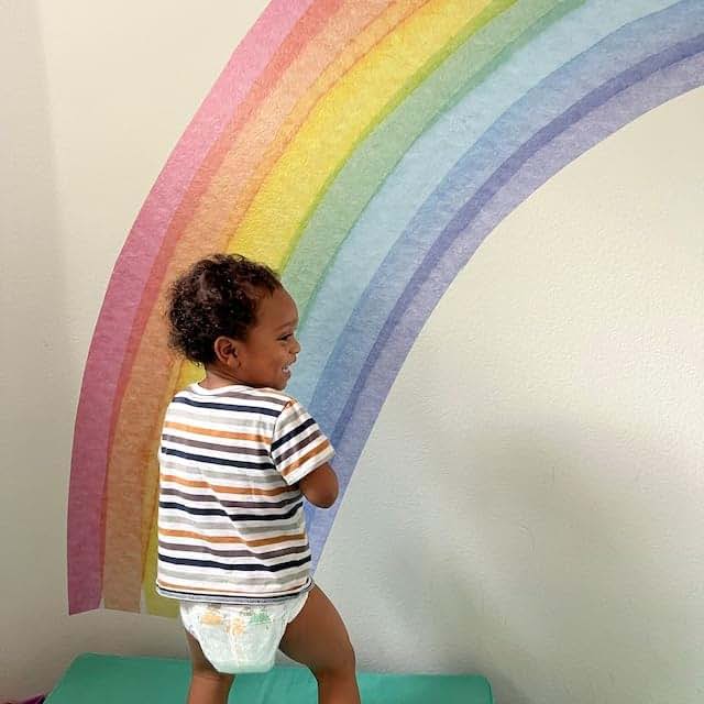 Pastel Basım Pastel Print Half Rainbow Wall Decals