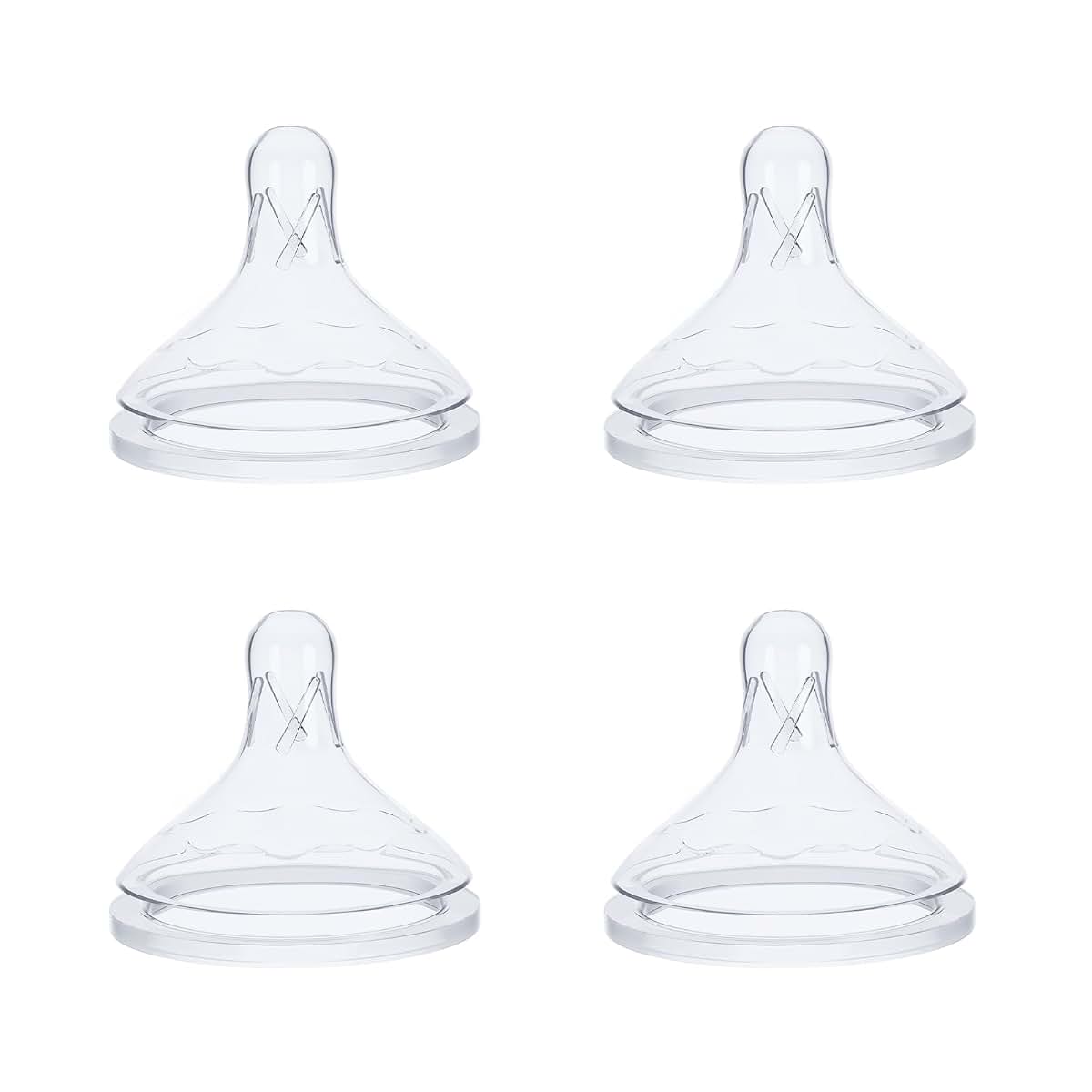 Cathill Silicone Baby Nipple for Dr Brown's Wide-Neck Bottles, Slow Flow Level 1, 6-Pack, 0m+