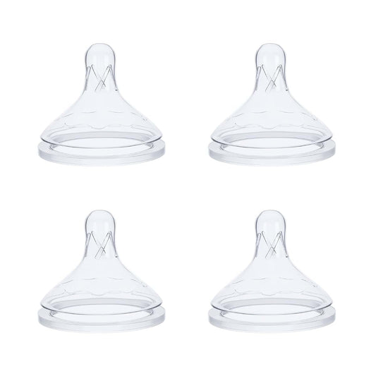 Cathill Silicone Baby Nipple for Dr Brown's Wide-Neck Bottles, Slow Flow Level 1, 6-Pack, 0m+
