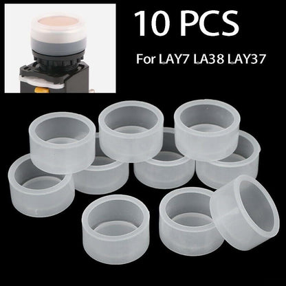 BabyOneStop 10-Piece Rubber Push Button Switch Cap 22mm Mount Clear Cover