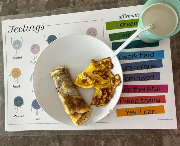 Homeschool Decor Mindful Kids Eat & Learn Placemat (photo 4)