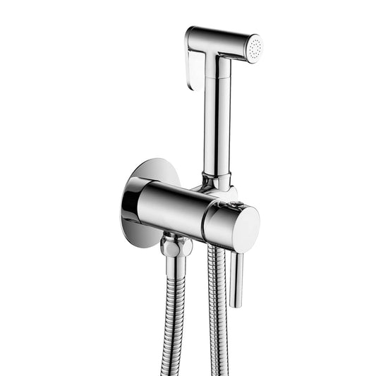 DAHSLNWKN FaucetsSprayer for Toilet, Wall Mounted Hot and ColdFaucet, Handheld Cloth Diaper Sprayer Kit,Chrome(Chrome)