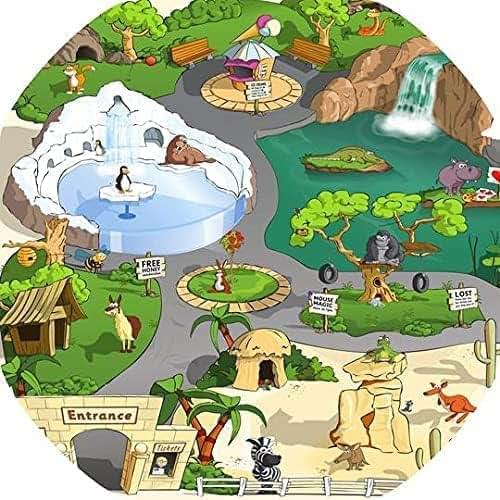 Tiger Moon Alphabet Zoo Children's Tuff Tray Play Mat - 33.8 x 33.8 Inches - Vinyl - Tuff Tray NOT Included