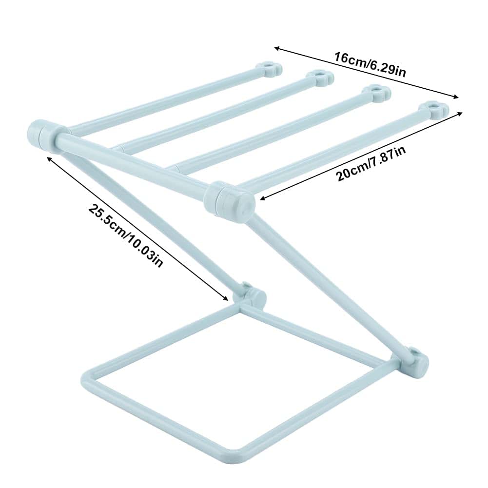 Cardyven Mini Folding Towel and Bottle Drying Rack, Blue (photo 4)