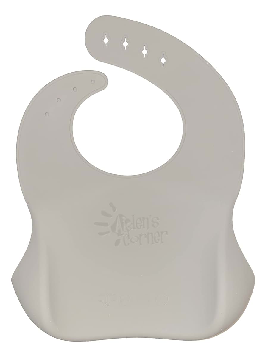 Aiden's Corner Silicone Waterproof Bib for Infants and Toddlers Unisex