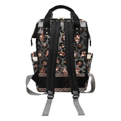 YallLocoMo Personalized Diaper Bag Backpack Gift Leopard Rose Gold Glitter1 Ultimate Nappy Bag: Spacious, Waterproof & (photo 2)