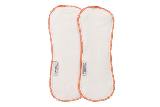 Buttons Diapers Buttons Hemp/Organic Cotton Diaper Inserts - Nighttime - 2 Pack (Small)