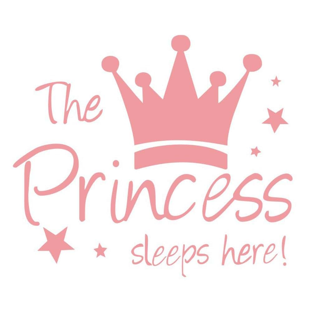 Shouhengda Princess Sleep Here Wall Decal With Crown And Star Art