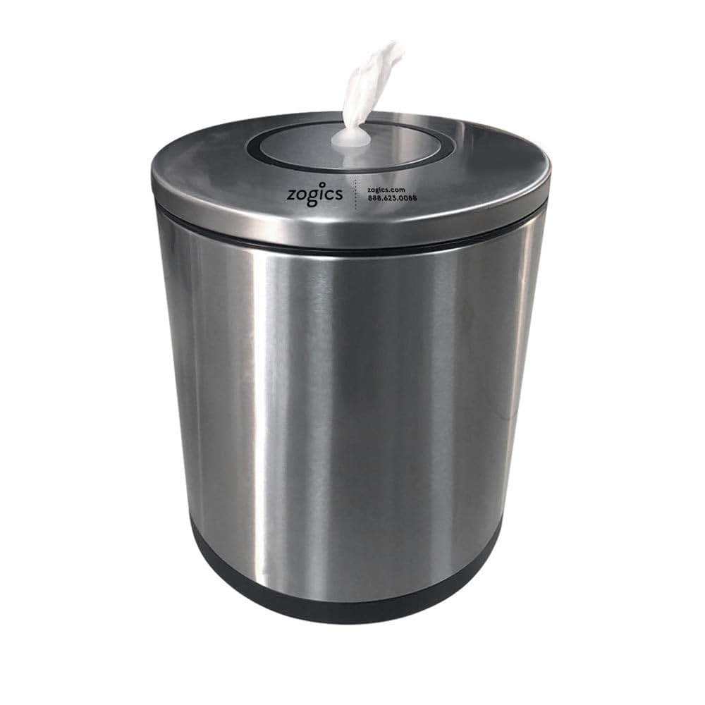 Zogics Tabletop Stainless Steel Wipe Dispenser for Full Size Rolls