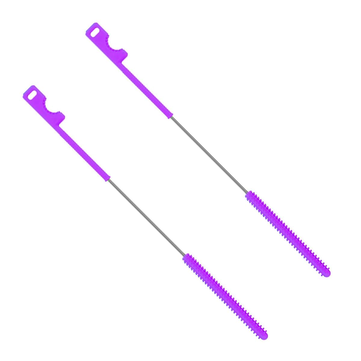 XAGMODSHN Silicone Straw Brushes Pack of 2 with Bendable Heads