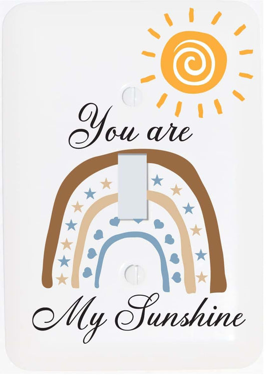 Presto Light Switch Plate Covers You are My Sunshine Boho Sun and Rainbow Boys Light Switch Plate and Outlet Covers