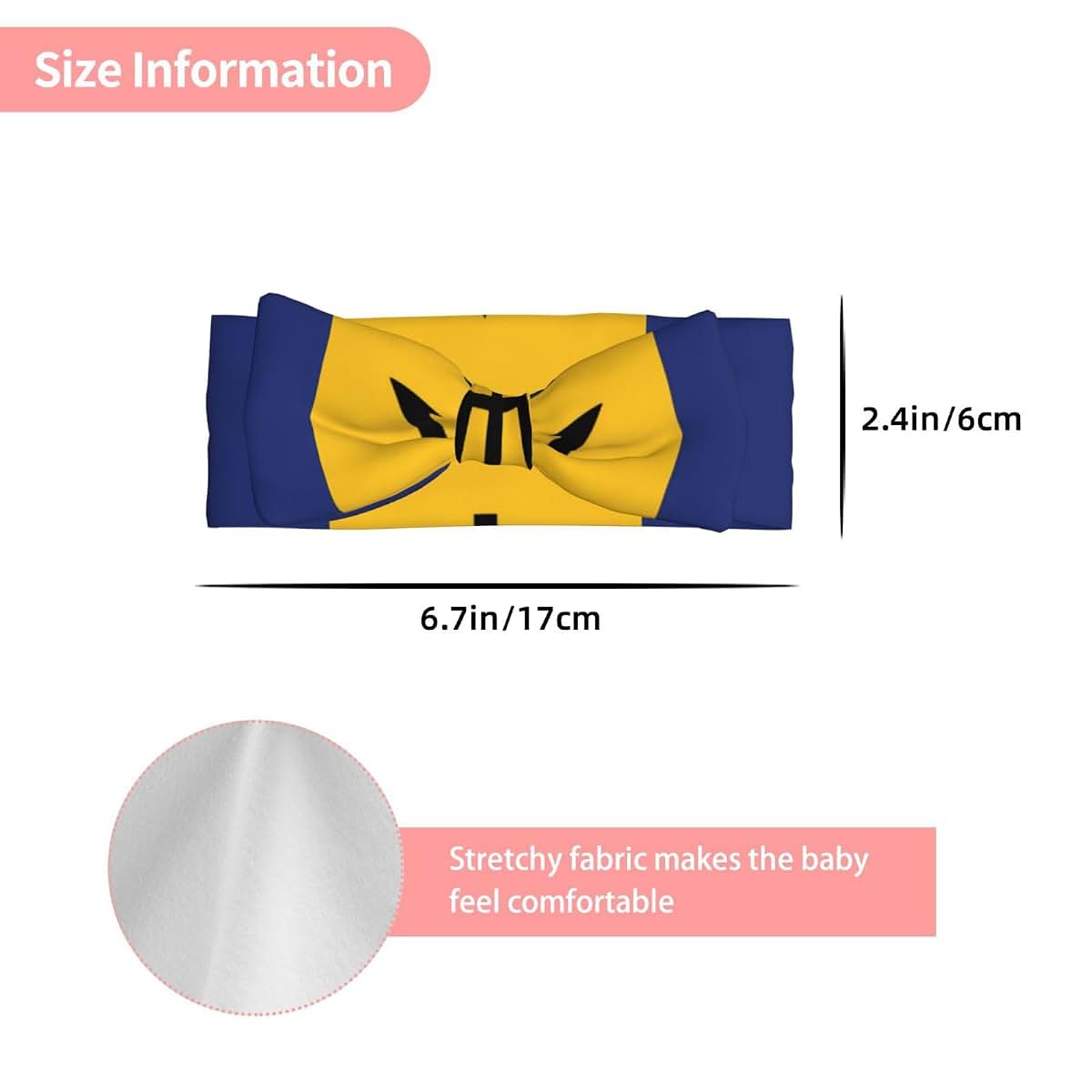 WZYCWB Barbados Flag Baby Bow Headband For Infants (photo 3)