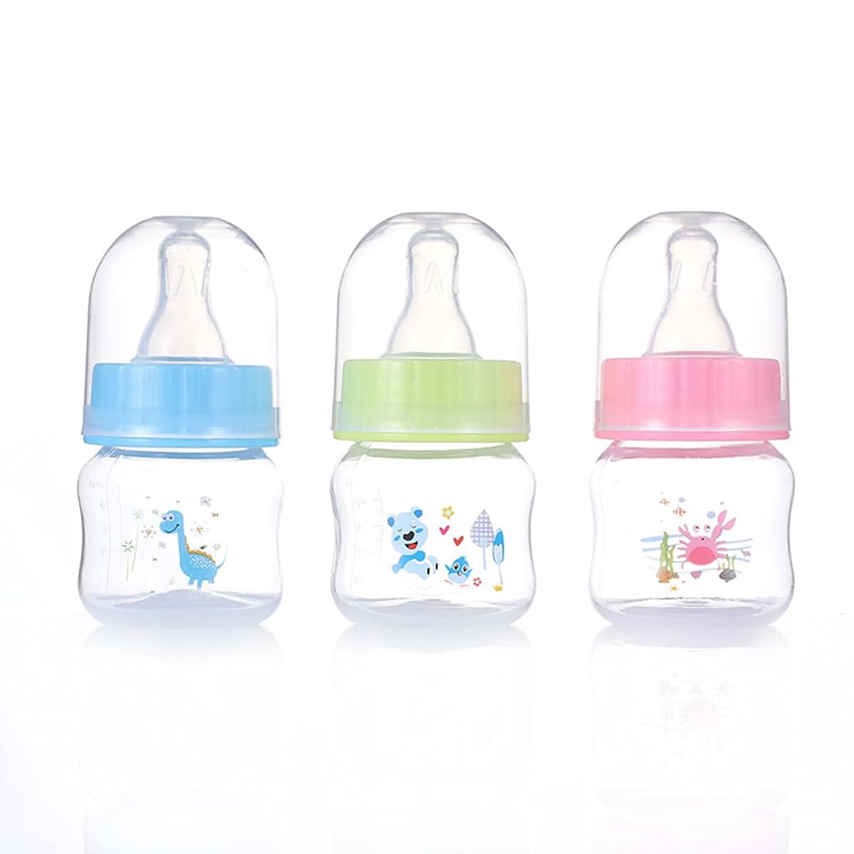 QERPON Baby Bottle Portable Baby Nursing Bottle 1.7oz Wide Neck Natural Flowing Easy to Milk Bottle for Infant Pet Dog (photo 4)