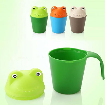 Baby Rinse Cup: Cartoon Frog Shower Sprinkler for Bath Time Washing
