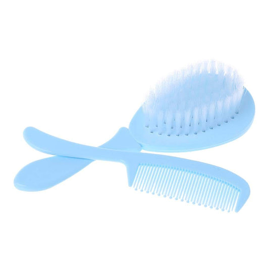 Ganykq Newborn Baby Hairbrush And Comb Set In Blue