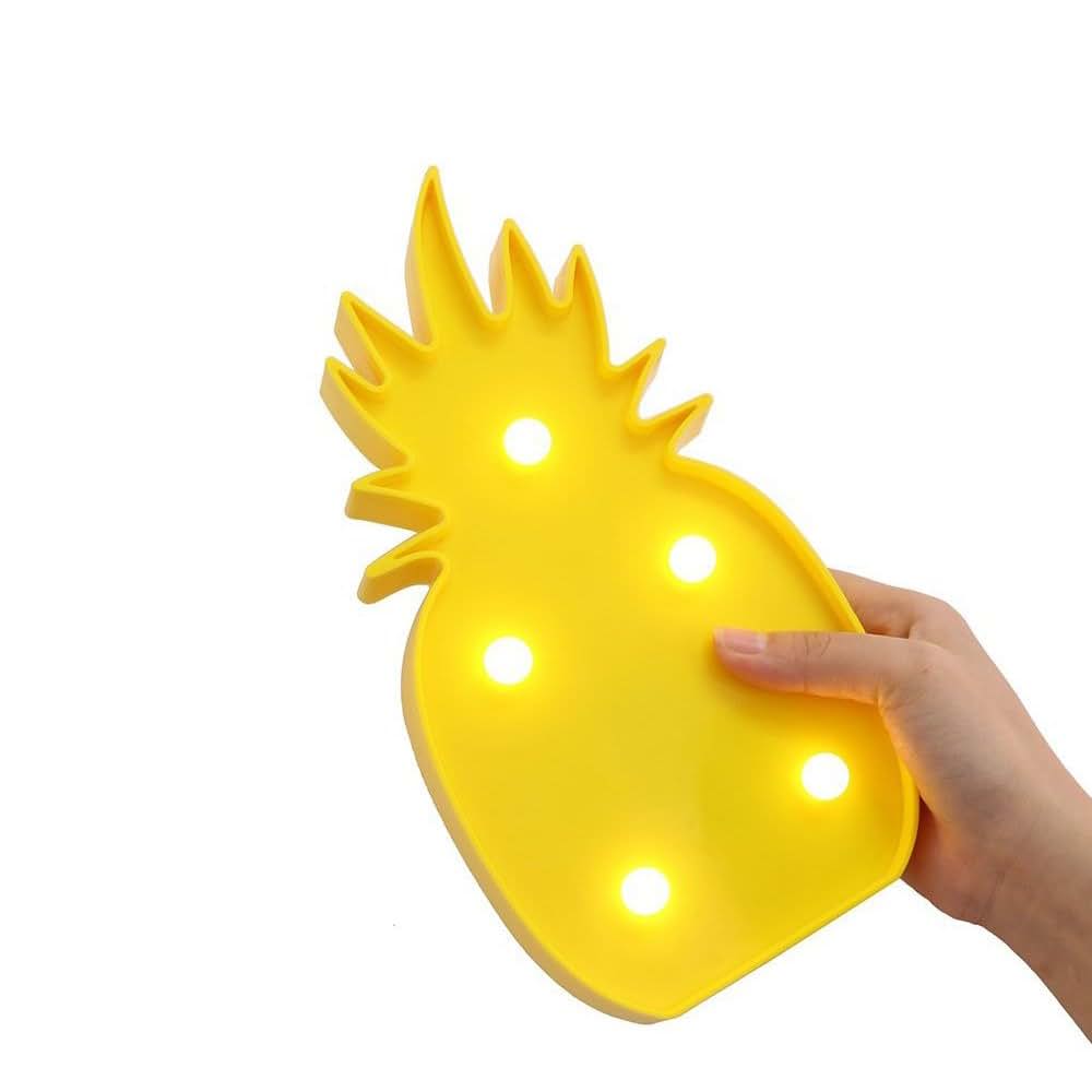 Youngin Pineapple LED Night Light Battery Operated Warm White Wall Decor