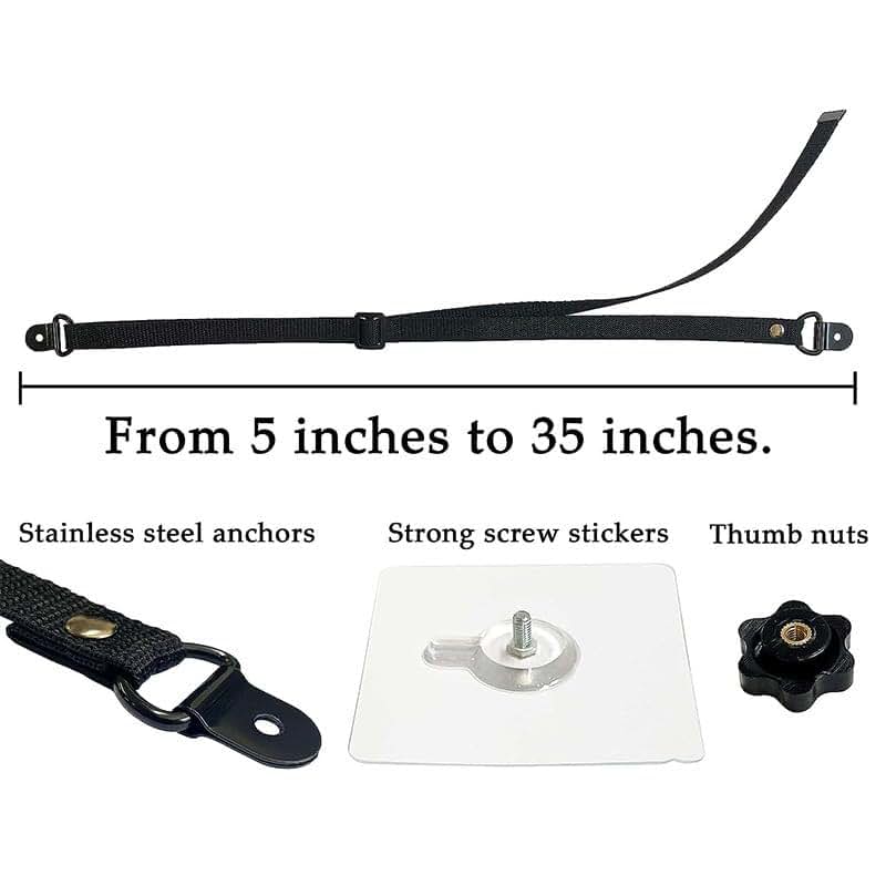 Adjustable Anti-Tip TV and Furniture Safety Straps