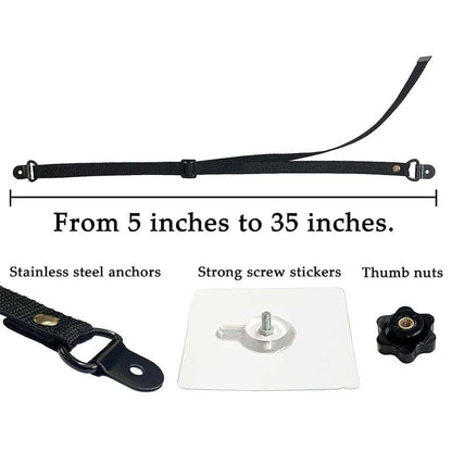 Adjustable Anti-Tip TV and Furniture Safety Straps