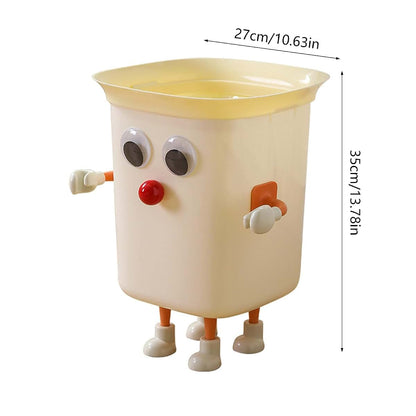 Psdndeww Large Capacity Trash Bin With Feet And Handle (photo 3)