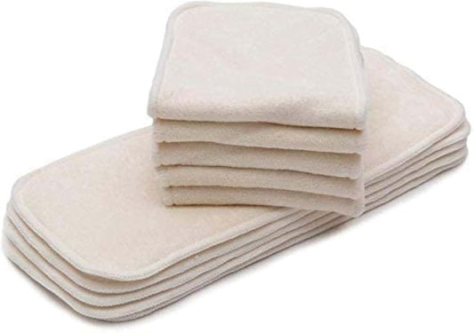 KaWaii Baby Premium Cloth Diaper Inserts, 5-Layer Reusable Booster, 10 Pack