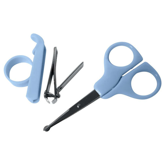 Evelots Baby Manicure Nail Clipper and Scissor Set - Safe for Babies, Blue