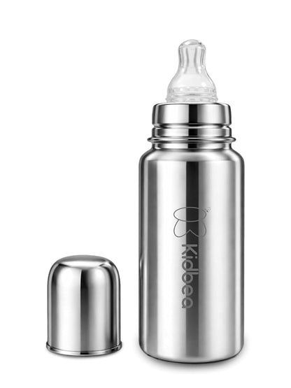 Kidbea Stainless Steel Baby Feeding Bottle 240 ml Anti-Colic Valve