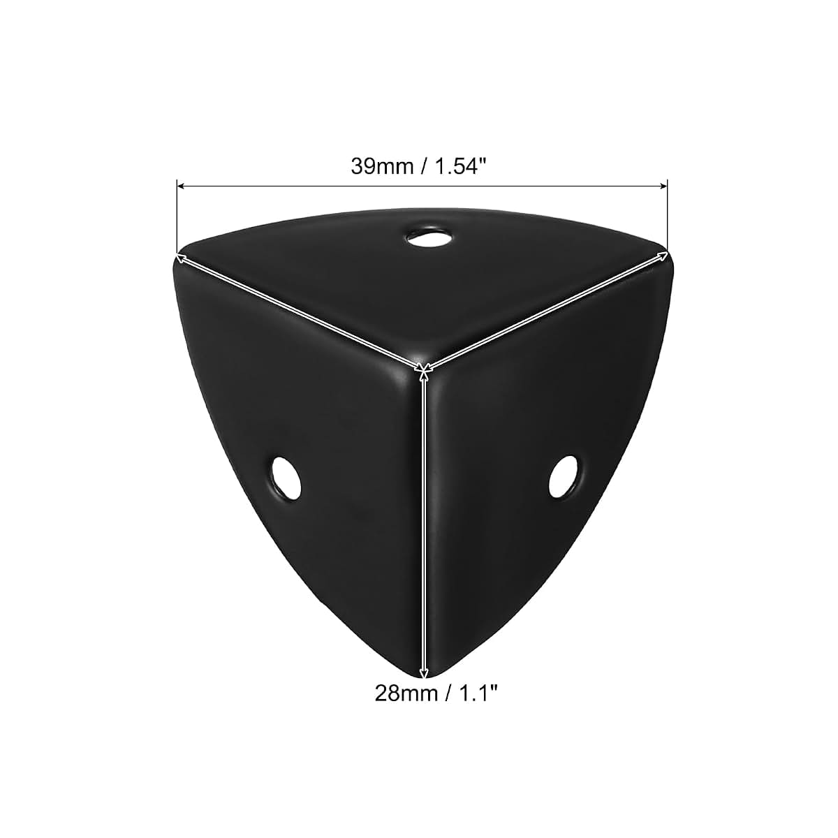Uxcell Decorative Box Corner Cover, 16 Pack 28mm Metal Edge Guard, Black