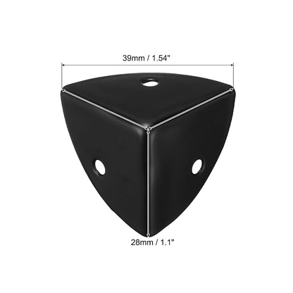 Uxcell Decorative Box Corner Cover, 16 Pack 28mm Metal Edge Guard, Black